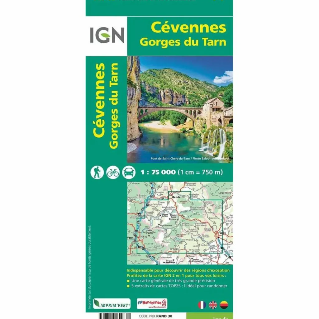 Straßenkarten|Straßenkarten*CÉVENNES - GORGES DU TARN 1:75 000 (BLATT 11) - Karte