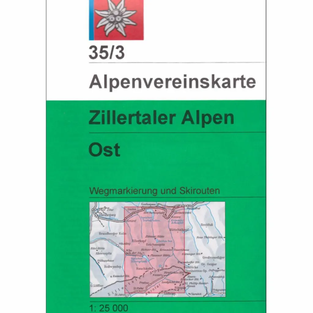 Wanderkarten Und Winterkarten|Wanderkarten Und Winterkarten*DAV 35/3 ZILLERTALER ALPEN OST - Wanderkarte