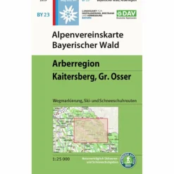 Wanderkarten Und Winterkarten|Wanderkarten Und Winterkarten*DAV BY23 BAYERISCHER WALD, ARBERREGION, KAITERSBERG, OSSER - Wanderkarte