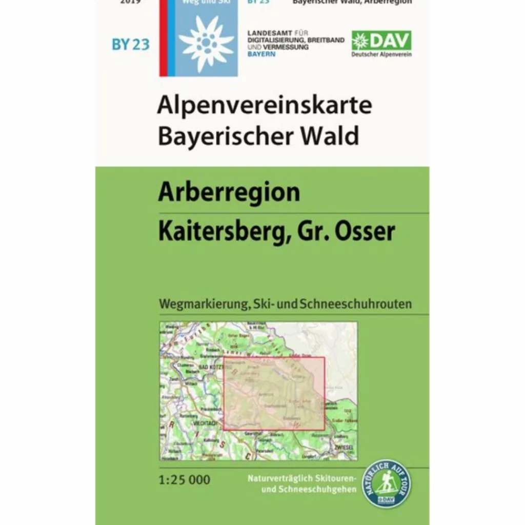 Wanderkarten Und Winterkarten|Wanderkarten Und Winterkarten*DAV BY23 BAYERISCHER WALD, ARBERREGION, KAITERSBERG, OSSER - Wanderkarte
