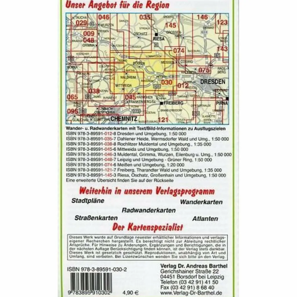 DÖBELN, NOSSEN, TRIEBISCHTAL UND UMGEBUN - Wanderkarte^ Fahrradkarten|Wanderkarten Und Winterkarten