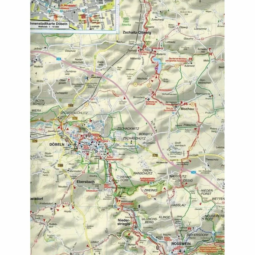 DÖBELN, NOSSEN, TRIEBISCHTAL UND UMGEBUN - Wanderkarte^ Fahrradkarten|Wanderkarten Und Winterkarten