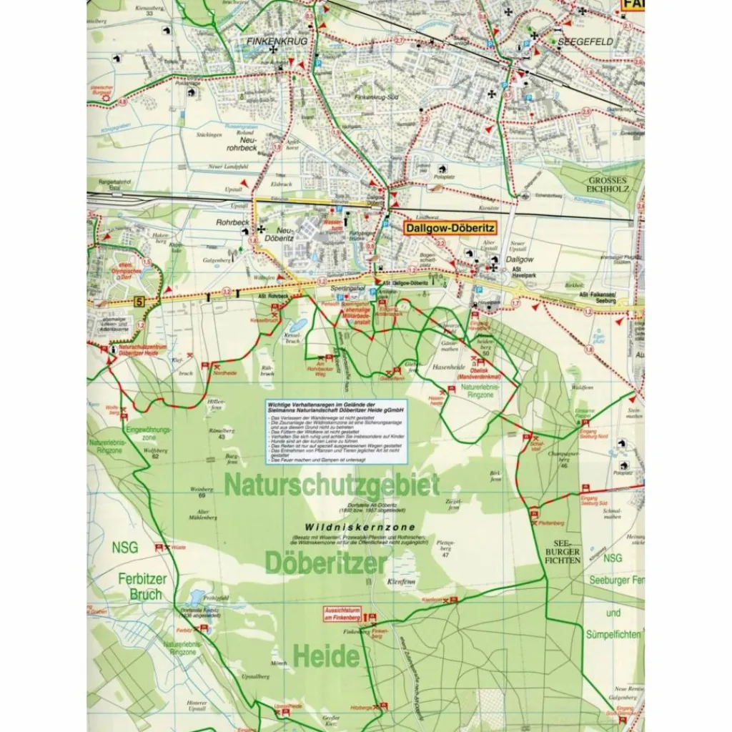 DÖBERITZER HEIDE / GRUNEWALD UND UMGEBUNG - Wanderkarte^ Fahrradkarten|Wanderkarten Und Winterkarten