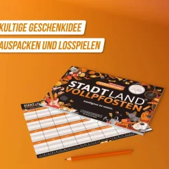 Denkriesen STADT LAND VOLLPFOSTEN - CLASSIC EDITION - 'INTELLIGENZ IST - Reisespiel^Kinder Reisespiele|Kinderreisespiele Und Spielzeug
