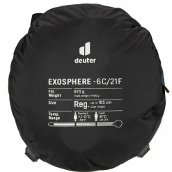 Deuter EXOSPHERE -6C/21F Herren - Kunstfaserschlafsack^ Kunstfaserschlafsäcke|3-Jahreszeiten-Schlafsäcke