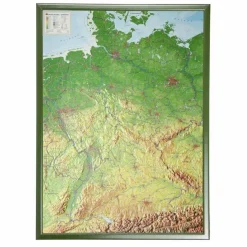 Wandkarten Und Poster*DEUTSCHLAND 1 : 1 200 000 MIT RAHMEN - Poster