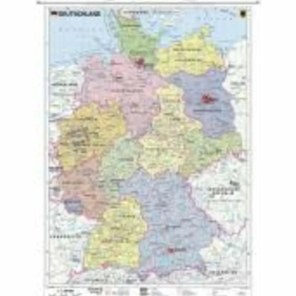 Wandkarten Und Poster*DEUTSCHLAND POLITISCH. WANDKARTE MIT METALLEISTE - Poster