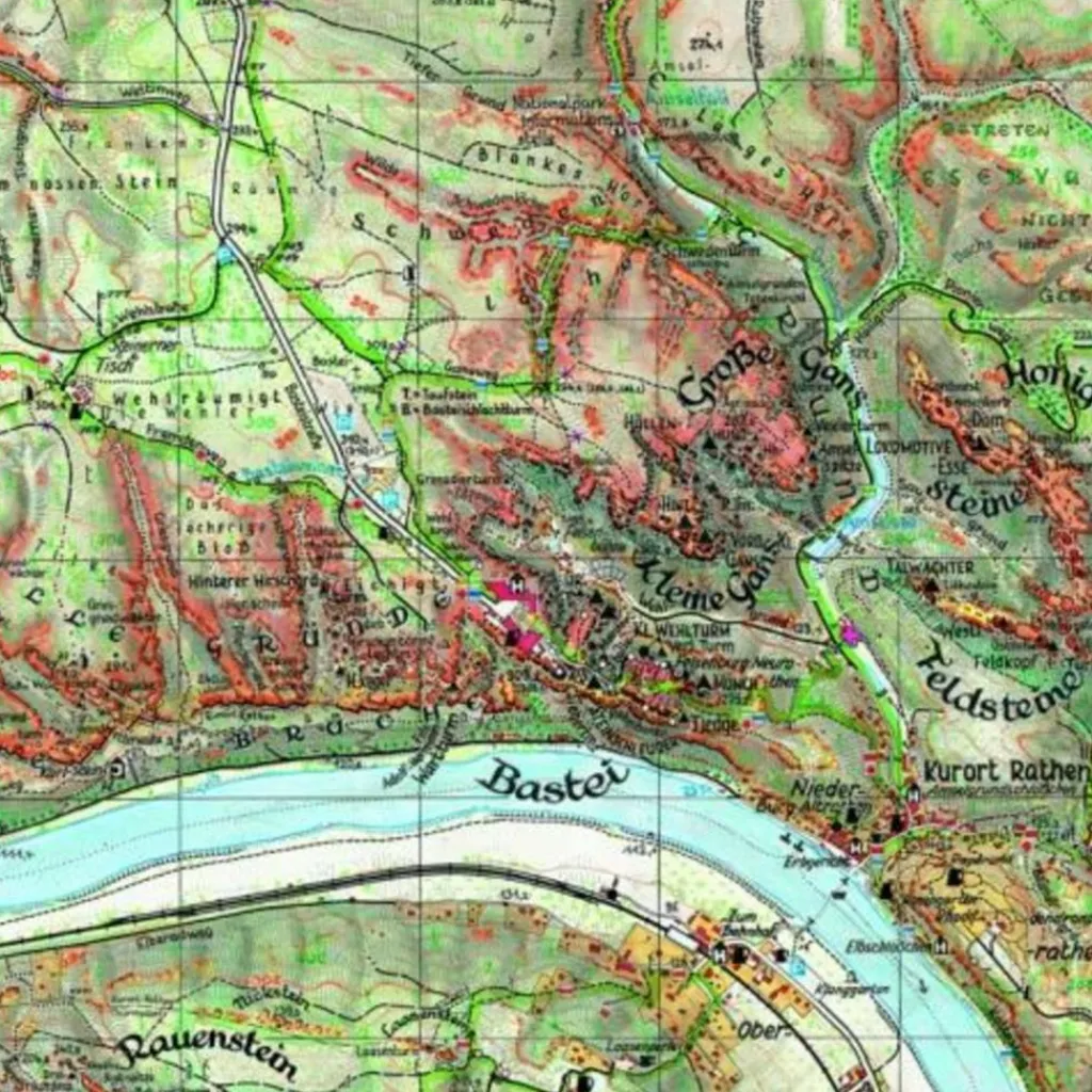 Wanderkarten Und Winterkarten|Wanderkarten Und Winterkarten*DIE BASTEI - Wanderkarte