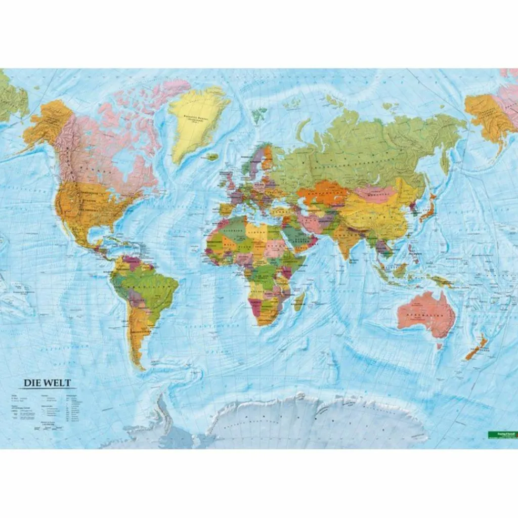 Wandkarten Und Poster*DIE WELT DEUTSCH POSTER 1 : 40.000.000. - Weltkarte