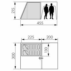 Dometic SANTORINI FTK 2X4 INNER TENT - Innenzelt^ Zeltzubehör