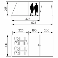 Dometic 4-Personen-Zelte|Familienzelte*SANTORINI FTK 4X8 TC - Familienzelt