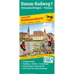 DONAU-RADWEG 1. DONAUESCHINGEN - PASSAU - Fahrradkarte^ Fahrradkarten|Fahrradkarten