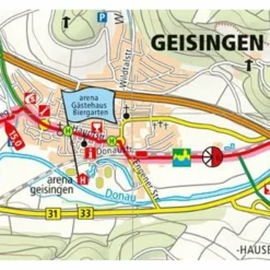 DONAU-RADWEG 1. DONAUESCHINGEN - PASSAU - Fahrradkarte^ Fahrradkarten|Fahrradkarten