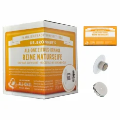 DR. BRONNER'S DR. BRONNER'S SET- MAGNETSEIFENHALTER PLUS STÜCKSEIFE ZITRONE-ORANGE - Outdoor Seife^ Hygiene Und Körperpflege
