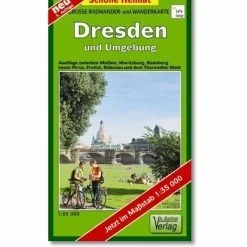 Fahrradkarten|Wanderkarten Und Winterkarten*DRESDEN UND UMGEBUNG 1 : 50 000. RADWAND - Wanderkarte