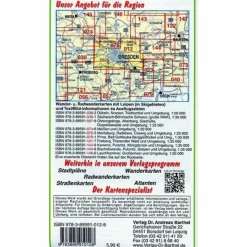 Fahrradkarten|Wanderkarten Und Winterkarten*DRESDEN UND UMGEBUNG 1 : 50 000. RADWAND - Wanderkarte