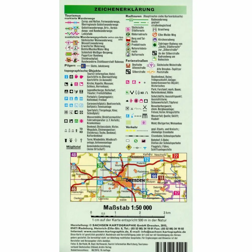 Wanderkarten Und Winterkarten|Wanderkarten Und Winterkarten*DRESDEN UND UMGEBUNG - Wanderkarte