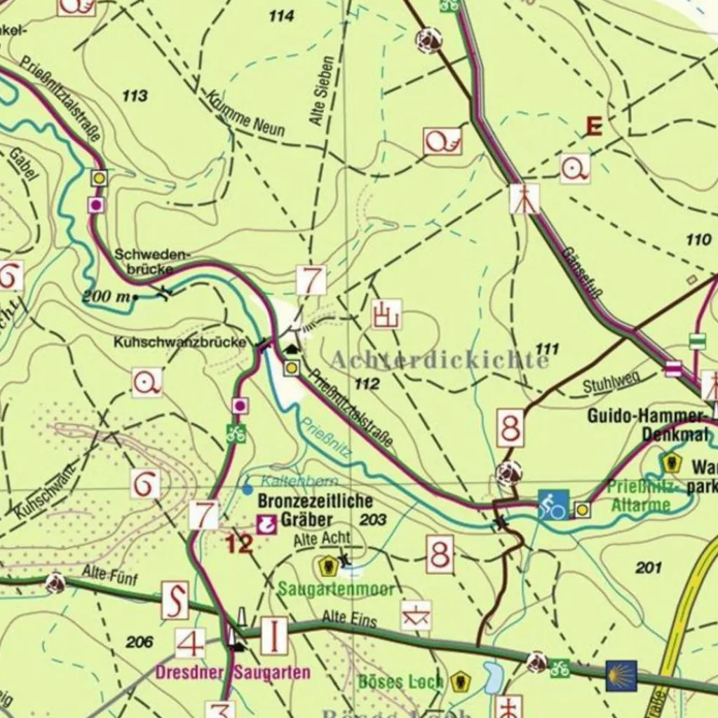 Wanderkarten Und Winterkarten|Wanderkarten Und Winterkarten*DRESDNER HEIDE - Wanderkarte