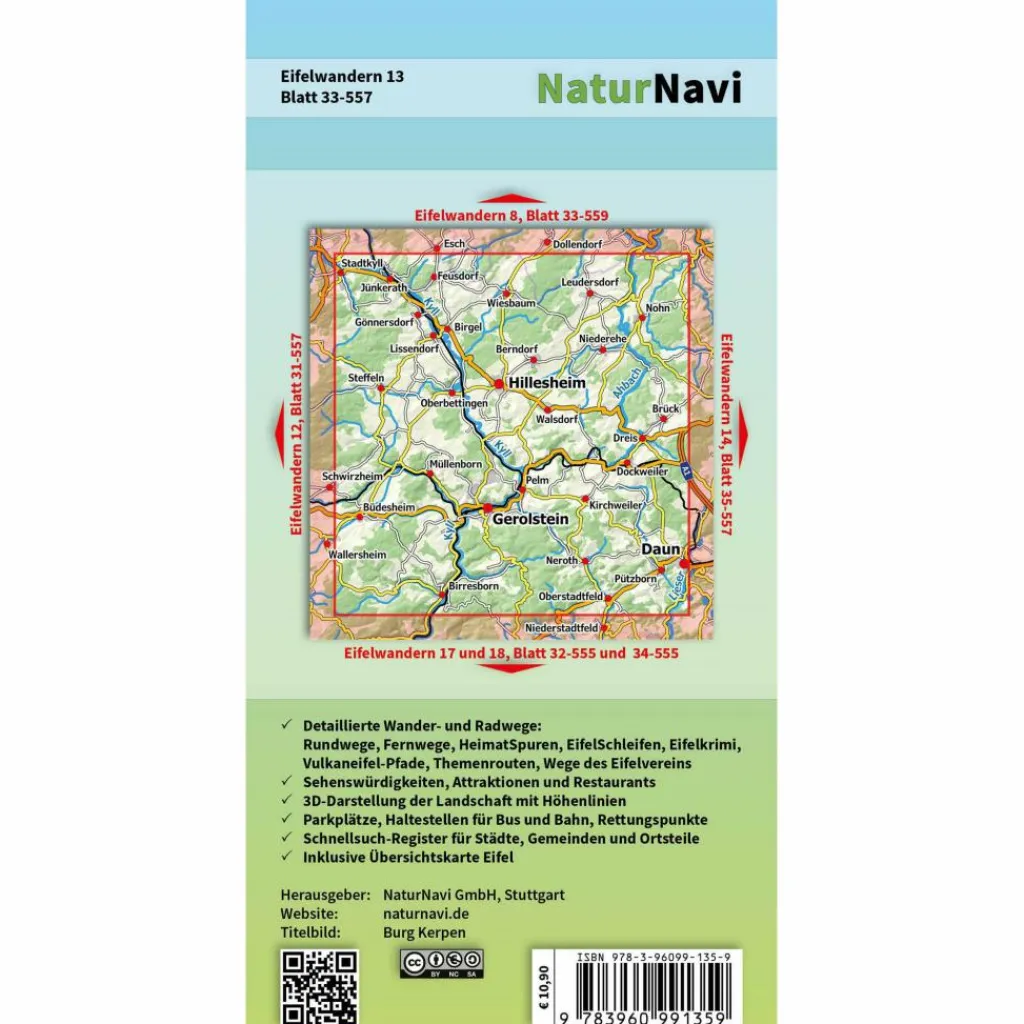 Wanderkarten Und Winterkarten|Wanderkarten Und Winterkarten*EIFELWANDERN 13 - GEROLSTEIN, VULKANEIFEL (WEST) - Wanderkarte