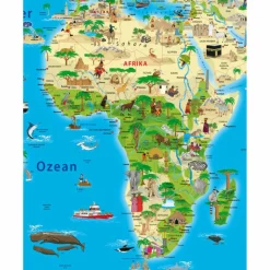 ERLEBNIS ILLUSTRIERTE WELTKARTE PLANOKARTE - Karte^ Wandkarten Und Poster