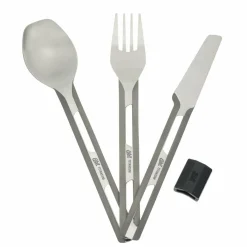 Esbit TITAN BESTECK-SET, 3 TEILIG, MIT SILIKON-MANSCHETTE - Campingbesteck^ Campingtöpfe Und Campinggeschirr