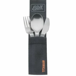 Esbit TITAN BESTECK-SET, 3 TEILIG, MIT KARABINER UND TASCHE - Campinggeschirr^ Campingtöpfe Und Campinggeschirr