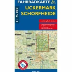 Fahrradkarten|Fahrradkarten*FAHRRADKARTE UCKERMARK, SCHORFHEIDE 1:75 000