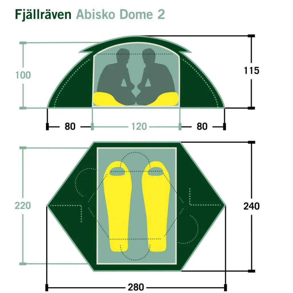 Fjällräven ABISKO DOME 2 - Kuppelzelt^ 2-Personen-Zelte|Winterzelte
