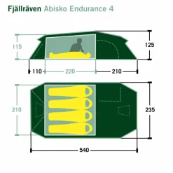 Fjällräven ABISKO ENDURANCE 4 - Tunnelzelt^ 3-Personen-Zelte|Winterzelte