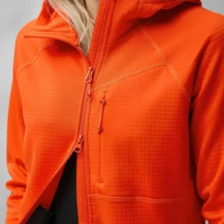 Damen Fjällräven Pullover Und Fleecepullover|Outdoorjacken*ABISKO GRID FLEECE HOODIE W Damen - Fleecejacke
