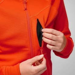 Damen Fjällräven Pullover Und Fleecepullover|Outdoorjacken*ABISKO GRID FLEECE HOODIE W Damen - Fleecejacke