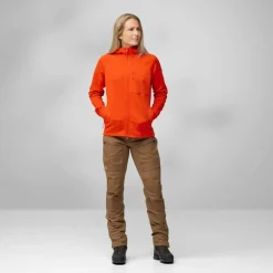 Damen Fjällräven Pullover Und Fleecepullover|Outdoorjacken*ABISKO GRID FLEECE HOODIE W Damen - Fleecejacke
