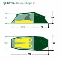 Fjällräven 2-Personen-Zelte|Winterzelte*ABISKO SHAPE 2 Unisex - Tunnelzelt