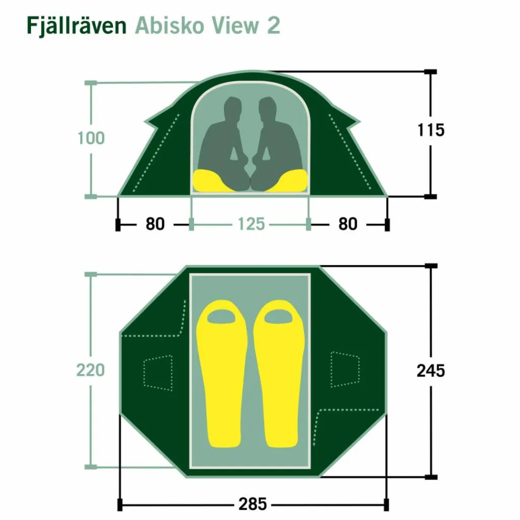 Fjällräven ABISKO VIEW 2 - Kuppelzelt^ 2-Personen-Zelte|Sommerzelte