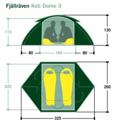 Fjällräven KEB DOME 3 - Kuppelzelt^ 2-Personen-Zelte|Winterzelte
