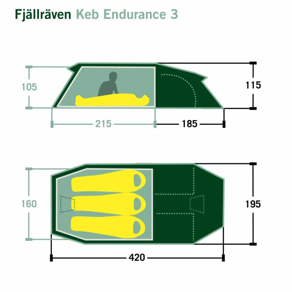 Fjällräven 2-Personen-Zelte|Winterzelte*KEB ENDURANCE 3 - Tunnelzelt