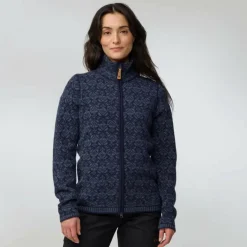 Damen Fjällräven Pullover Und Fleecepullover|Outdoorjacken*SNOW CARDIGAN W Damen - Wolljacke