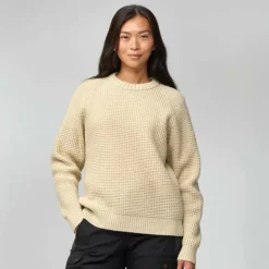 Fjällräven ÖVIK WAFFLE KNIT W Damen - Wollpullover^Damen Pullover Und Fleecepullover
