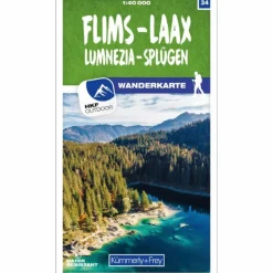 FLIMS - LAAX LUMNEZIA - SPLÜGEN 34 WANDERKARTE 1:40 000 MATT^ Wanderkarten Und Winterkarten|Wanderkarten Und Winterkarten