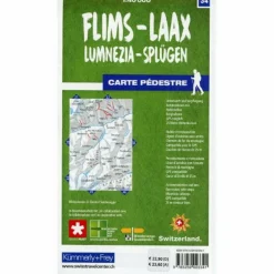 FLIMS - LAAX LUMNEZIA - SPLÜGEN 34 WANDERKARTE 1:40 000 MATT^ Wanderkarten Und Winterkarten|Wanderkarten Und Winterkarten