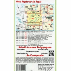 Fahrradkarten|Wanderkarten Und Winterkarten*FLUSSLANDSCHAFT BURG, JERICHOW - Wanderkarte