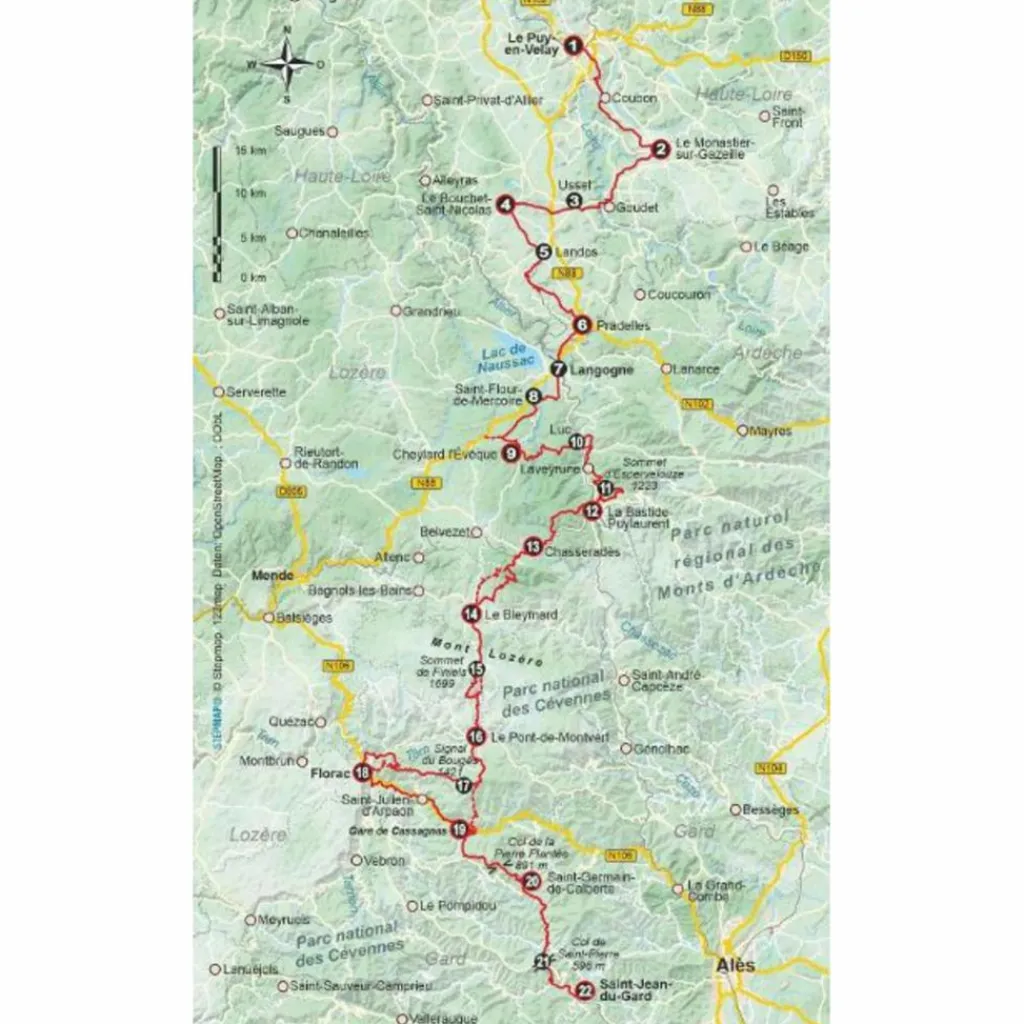 Wanderführer*FRANKREICH: CEVENNEN STEVENSONWEG GR 70 - Wanderführer