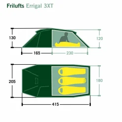 FRILUFTS 3-Personen-Zelte|3-Jahreszeiten-Zelte*ERRIGAL 3 XT - Tunnelzelt
