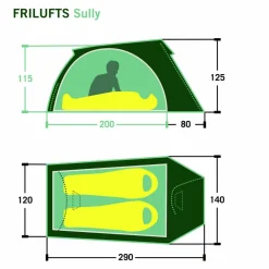 FRILUFTS SULLY - Kuppelzelt^ 2-Personen-Zelte|3-Jahreszeiten-Zelte