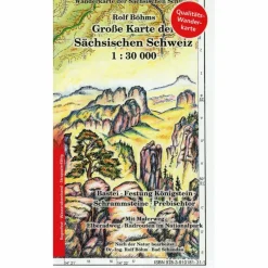 Wanderkarten Und Winterkarten|Wanderkarten Und Winterkarten*GROSSE KARTE DER SÄCHSISCHEN SCHWEIZ LAMINIERT 1 : 30.000 - Wanderkarte