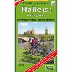 Fahrradkarten|Wanderkarten Und Winterkarten*HALLE ( SAALE) UND UMGEBUNG 1 : 50 000. - Wanderkarte