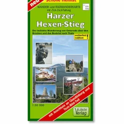 Fahrradkarten|Wanderkarten Und Winterkarten*HARZER-HEXEN-STIEG RADWANDER- UND WANDER - Wanderkarte