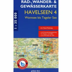 HAVELSEEN 4: VOM WANNSEE ZUM TEGELER SEE - Fahrradkarte^ Fahrradkarten|Gewässerkarten