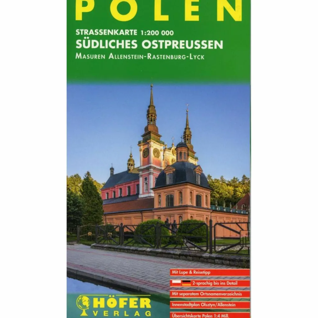 HÖFER POLEN PL010. SÜDLICHES OSTPREUßEN - Straßenkarte^ Straßenkarten|Straßenkarten