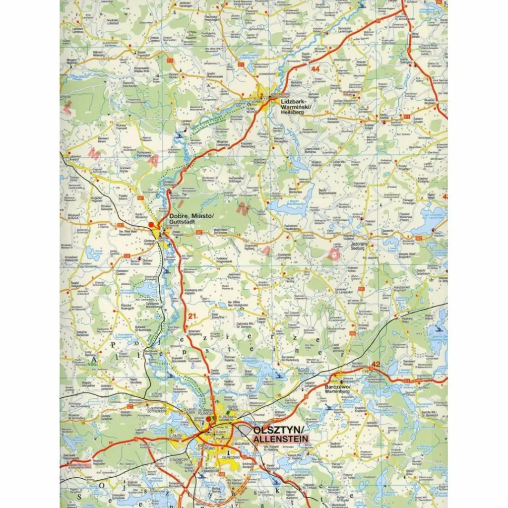 HÖFER POLEN PL010. SÜDLICHES OSTPREUßEN - Straßenkarte^ Straßenkarten|Straßenkarten